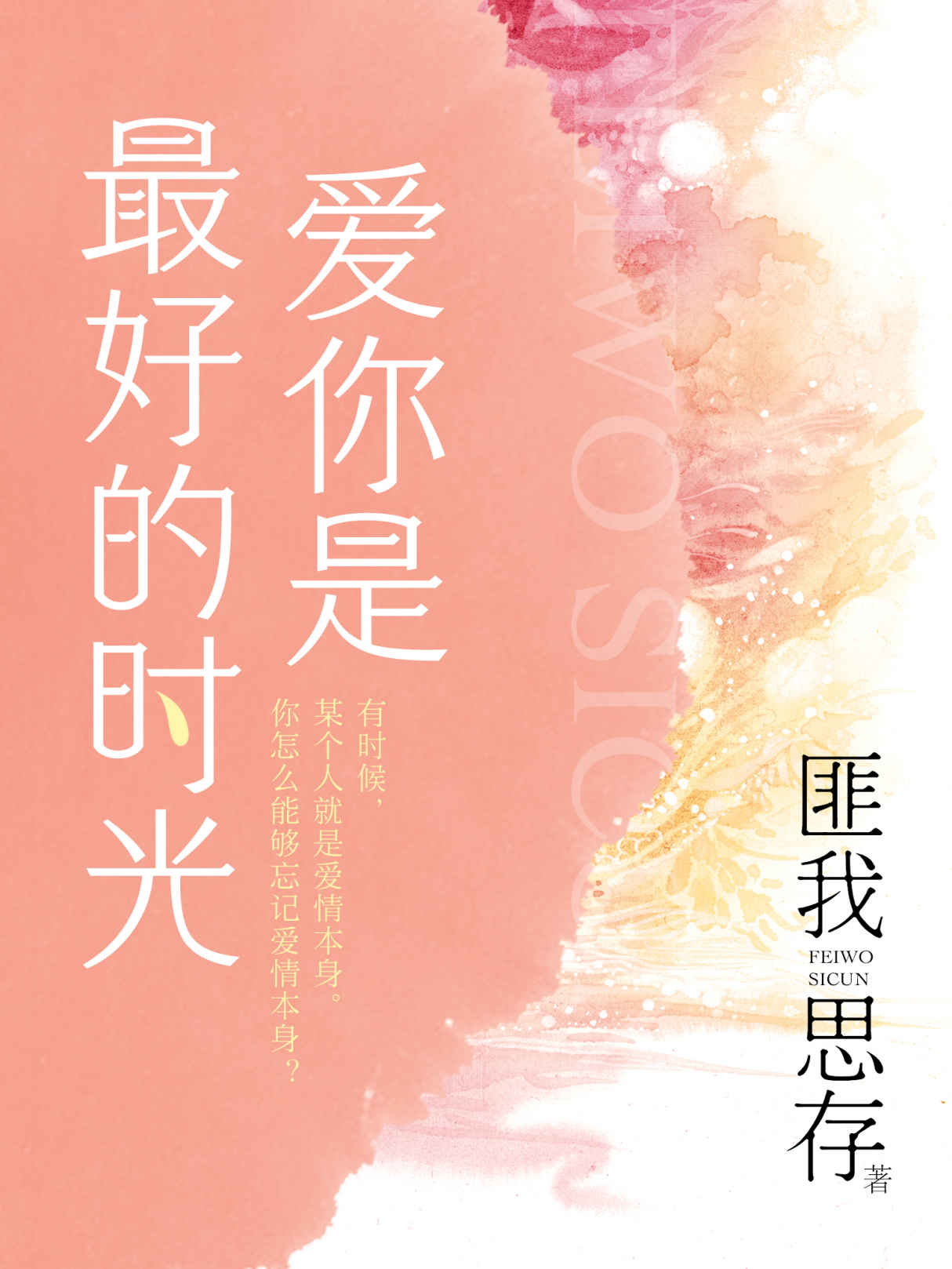 《爱你是最好的时光（上册）【钟汉良、李小冉主演《今生有你》原著小说！言情天后匪我思存心血铸就虐恋情深之作！爱你是最好的时光，你的归来，是我的痊愈！】》匪我思存