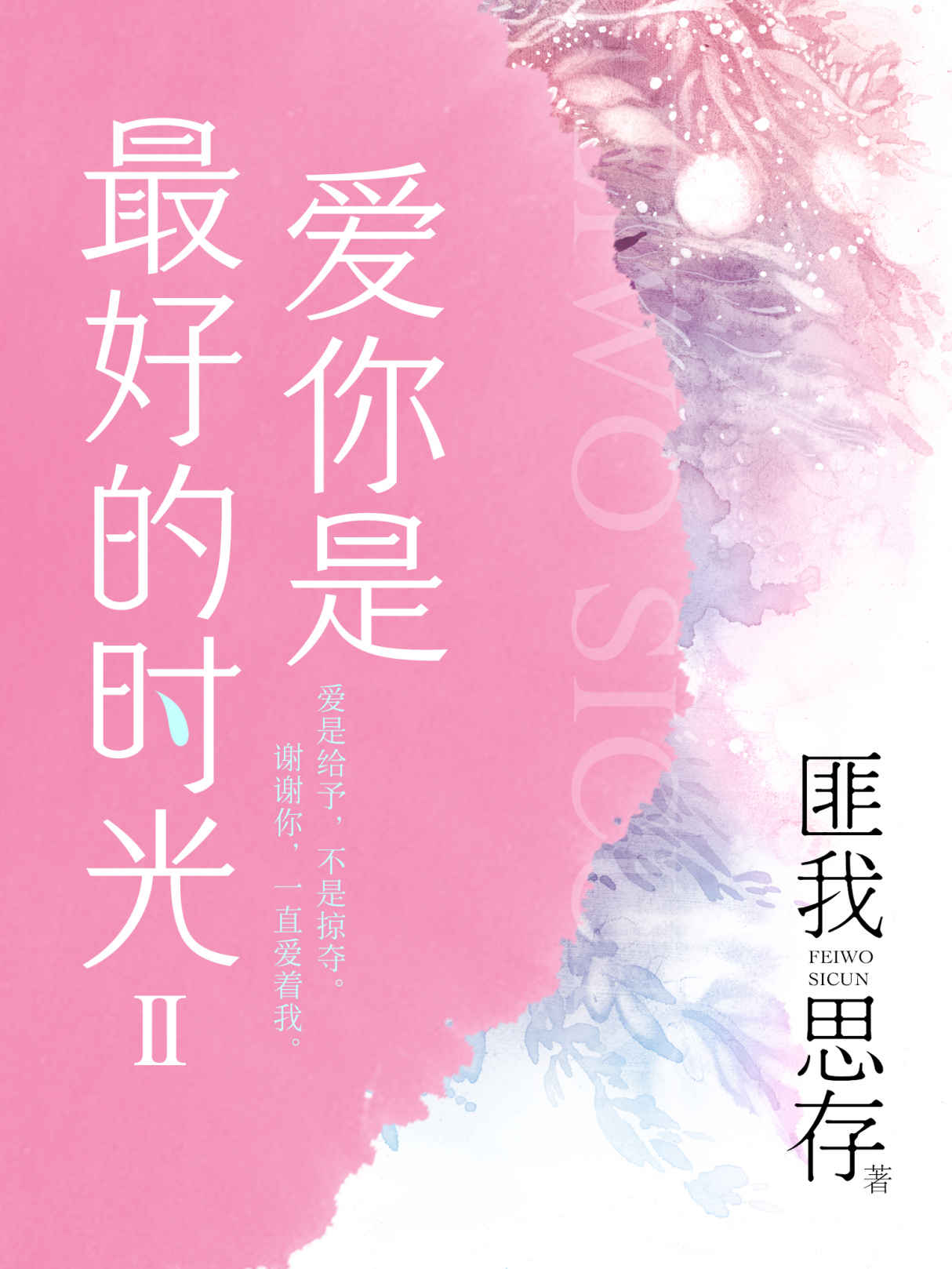 《爱你是最好的时光（下册）【钟汉良、李小冉主演《今生有你》原著小说！言情天后匪我思存心血铸就虐恋情深之作！爱你是最好的时光，你的归来，是我的痊愈！】》匪我思存